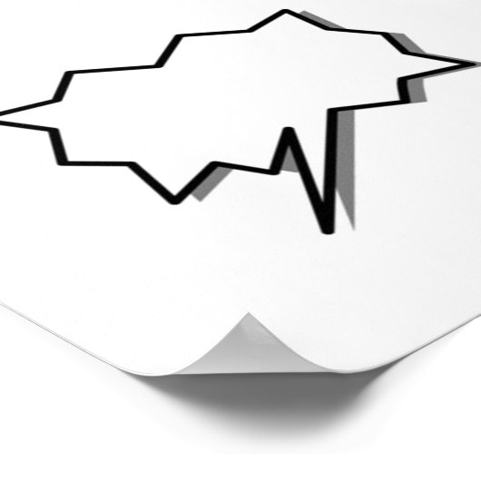 Sprechblasen-Design Poster (Ecke)