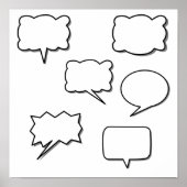 Sprechblasen-Design Poster (Vorne)