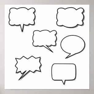 Sprechblasen-Design Poster