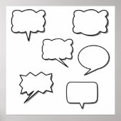 Sprechblasen-Design Poster (Vorne)