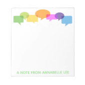 Sprechblasen Notizblock (Vorderseite)