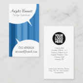 Sprechblasen Pastell Business Card Visitenkarte (Vorne/Hinten)