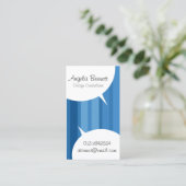 Sprechblasen Pastell Business Card Visitenkarte (Stehend Vorderseite)