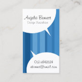 Sprechblasen Pastell Business Card Visitenkarte (Vorderseite)
