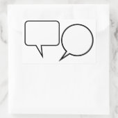 Sprechblasen Rechteckiger Aufkleber (Tasche)