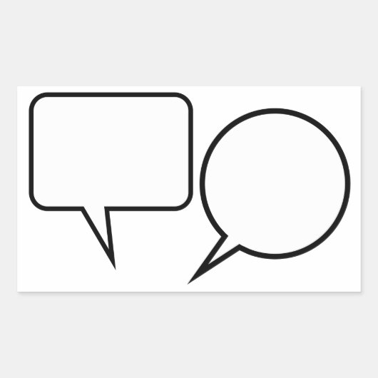 Sprechblasen Rechteckiger Aufkleber (Vorderseite)