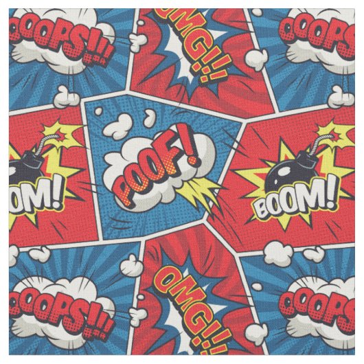 Sprechblasen-Stoff im Comic-Stil Stoff (Nahaufnahme)