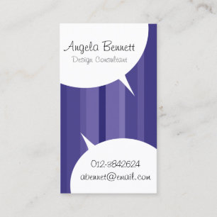 Sprechblasen Violet Business Card Visitenkarte