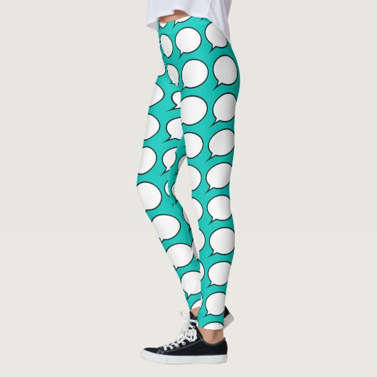 Sprechblasen Wählen Sie Hintergrundfarbe Leggings (Links)