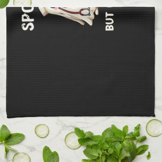 SPRECHEN, ABER KÜMMERND WESENTLICHER T - Shirt Geschirrtuch (Gefaltet)