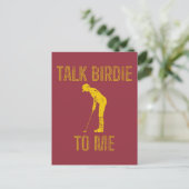 Sprechen Birdie to Me Funny Golf Lover Postkarte (Stehend Vorderseite)