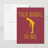 Sprechen Birdie to Me Funny Golf Lover Postkarte (Vorne/Hinten)