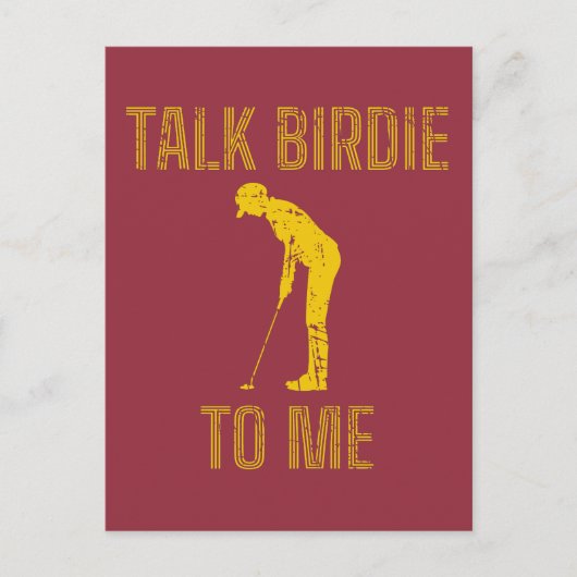 Sprechen Birdie to Me Funny Golf Lover Postkarte (Vorderseite)