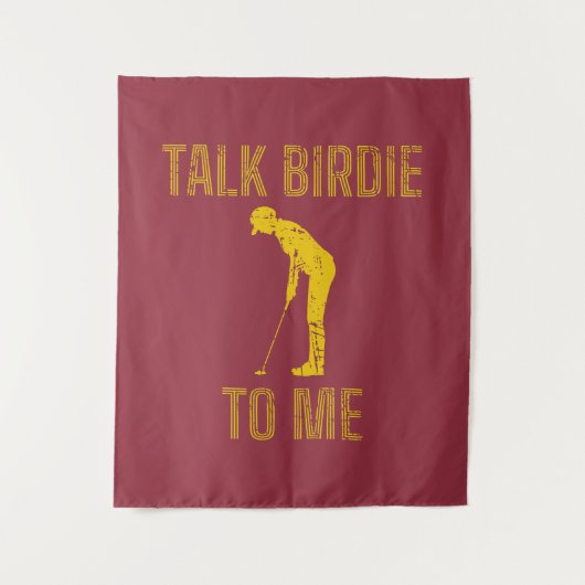 Sprechen Birdie to Me Funny Golf Lover Wandteppich (Vorderseite)