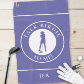 Sprechen Birdie To Me Funny Golf Silhouette Periwi Golfhandtuch