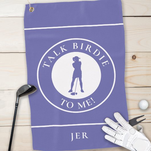 Sprechen Birdie To Me Funny Golf Silhouette Periwi Golfhandtuch