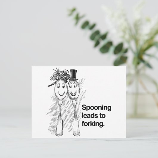 Sprechen führt zu Grauen Postkarte (Stehend Vorderseite)