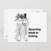 Sprechen führt zu Grauen Postkarte (Vorne/Hinten)