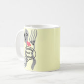 Sprechen führt zum Forschen Kaffeetasse (Vorderseite Links)