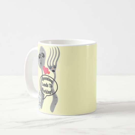 Sprechen führt zum Forschen Kaffeetasse (Vorderseite Links)