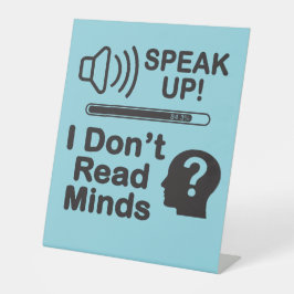 Sprechen - Ich lese Minds Funny Communication nich Sockelschild
