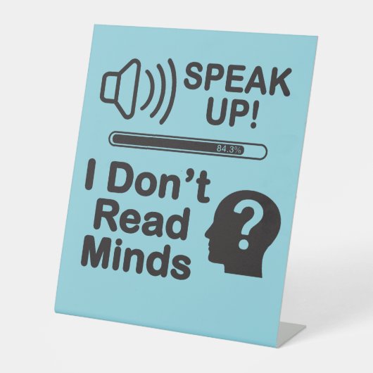 Sprechen - Ich lese Minds Funny Communication nich Sockelschild (Vorderseite)