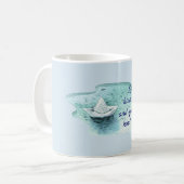 Sprechen mit freundlichen Worten Zitat mit Papierb Kaffeetasse (Vorderseite Links)