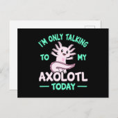 Sprechen mit meinem Axolotl Kawaii Animal Lover Ei Postkarte (Vorne/Hinten)