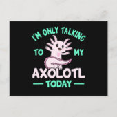 Sprechen mit meinem Axolotl Kawaii Animal Lover Ei Postkarte (Vorderseite)