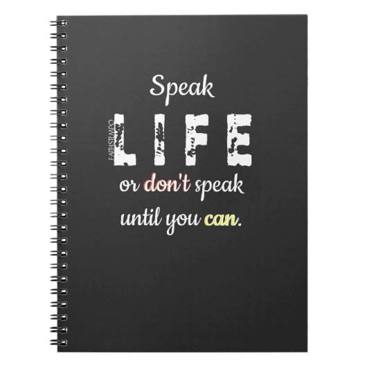 Sprechen oder nicht sprechen (ohne Schrift) Notizblock (Vorderseite)