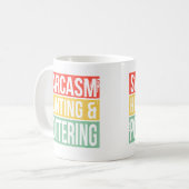 Sprechen Sie 3 Sprachen Sarkasmus Jagd und Töpfere Kaffeetasse (Vorderseite Links)