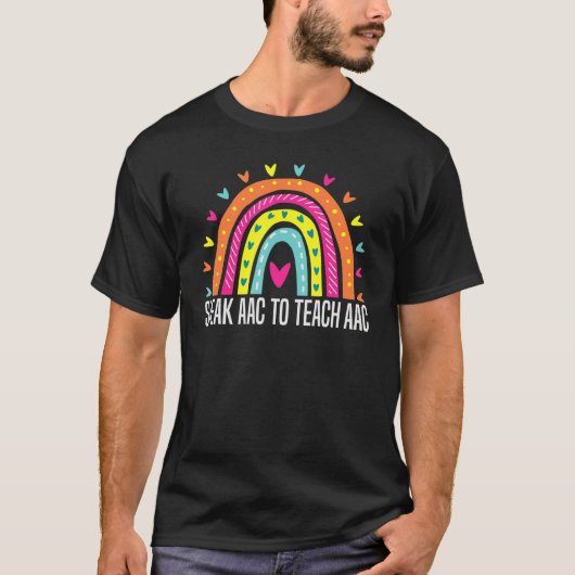 Sprechen Sie AAC, um AAC Core Board Speech Therapi T-Shirt (Vorderseite)