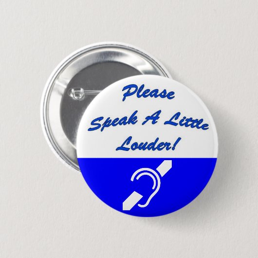 Sprechen Sie bitte wenig Louder! 2 Button (Vorne & Hinten)