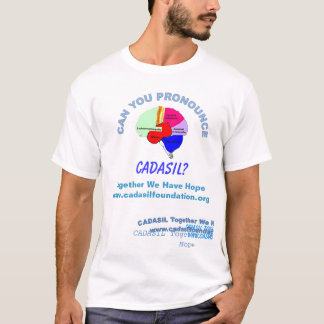 Sprechen Sie CADASIL mit Namen von Wörtern auf T-Shirt