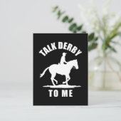Sprechen Sie Derby mit mir - Pferderennen Postkarte (Stehend Vorderseite)