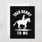 Sprechen Sie Derby mit mir - Pferderennen Postkarte (Vorne/Hinten)