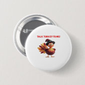 Sprechen Sie die Türkei mit mir Funny Erntedank De Button (Vorne & Hinten)