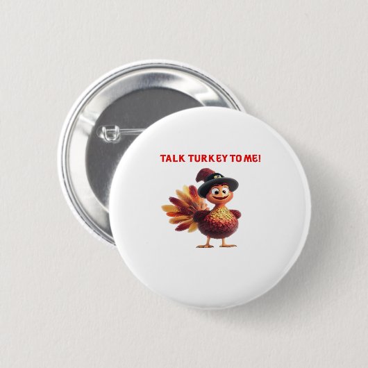 Sprechen Sie die Türkei mit mir Funny Erntedank De Button (Vorne & Hinten)