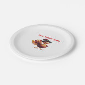 Sprechen Sie die Türkei mit mir Funny Erntedank De Pappteller (Schrägansicht)