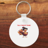 Sprechen Sie die Türkei mit mir Funny Erntedank De Schlüsselanhänger (Vorderseite)