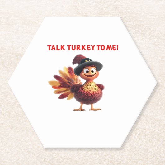 Sprechen Sie die Türkei mit mir Funny Erntedank De Untersetzer (Vorderseite)