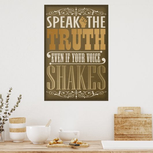 Sprechen Sie die Wahrheit Poster (Küche)