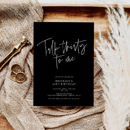 Sprechen Sie dreißig mit mir Chic Modern 30. Gebur Einladung