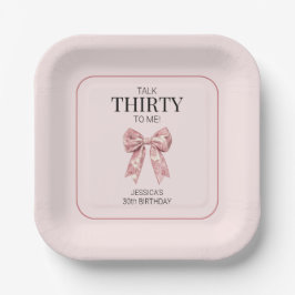 Sprechen Sie dreißig mit mir Rosa Chic 30. Geburts Pappteller