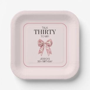 Sprechen Sie dreißig mit mir Rosa Chic 30. Geburts Pappteller
