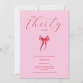 Sprechen Sie dreißig mit mir Rosa Elegantes 30. Ge Einladung (Vorderseite)
