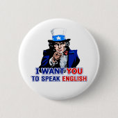 Sprechen Sie Englisch Button (Vorderseite)