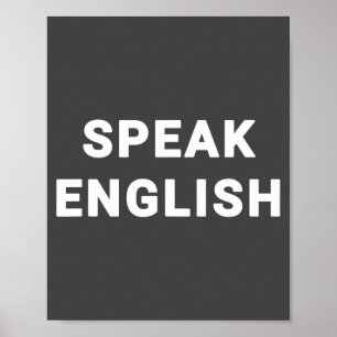 Sprechen Sie Englisch Lustige Anführungszeichen Poster