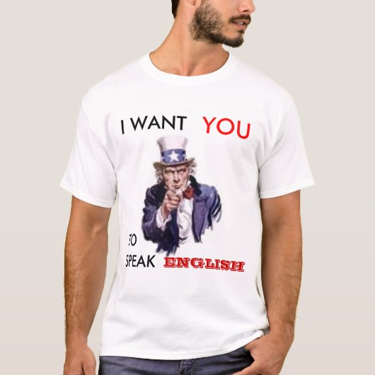 Sprechen Sie Englisch T-Shirt (Vorderseite)