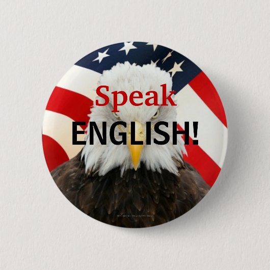 Sprechen Sie englischen Adler-Button-Knopf Button (Vorderseite)